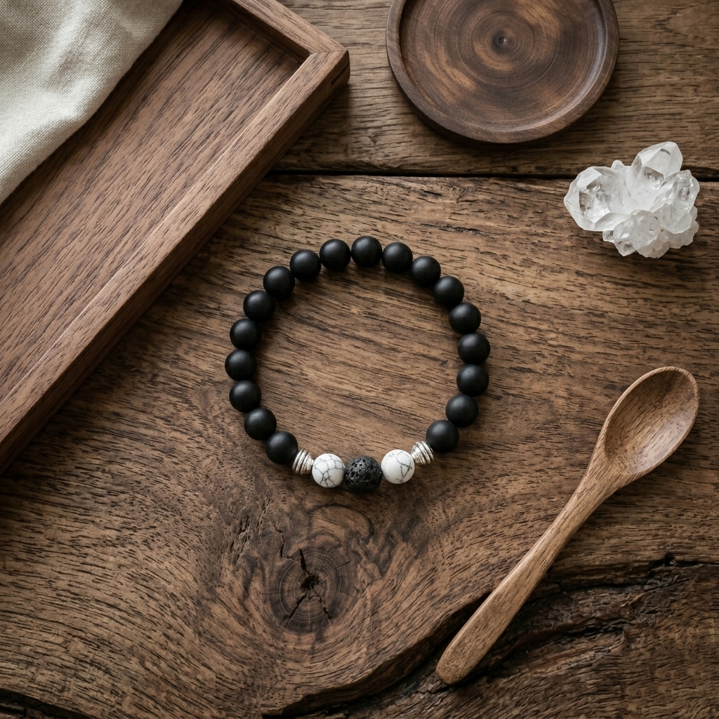 Black Lava Stone Protection Bracelet