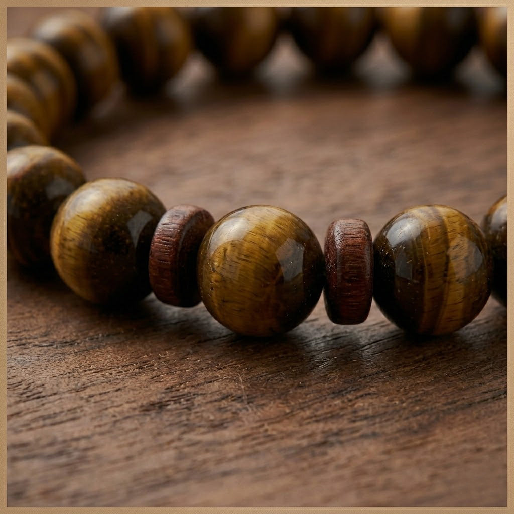 Natural Tiger Eye Beaded Bracelet