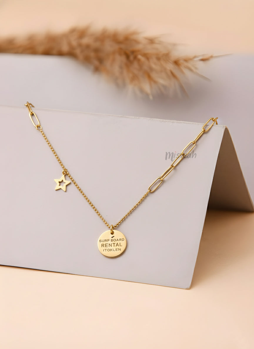 Golden Star Charm Necklace