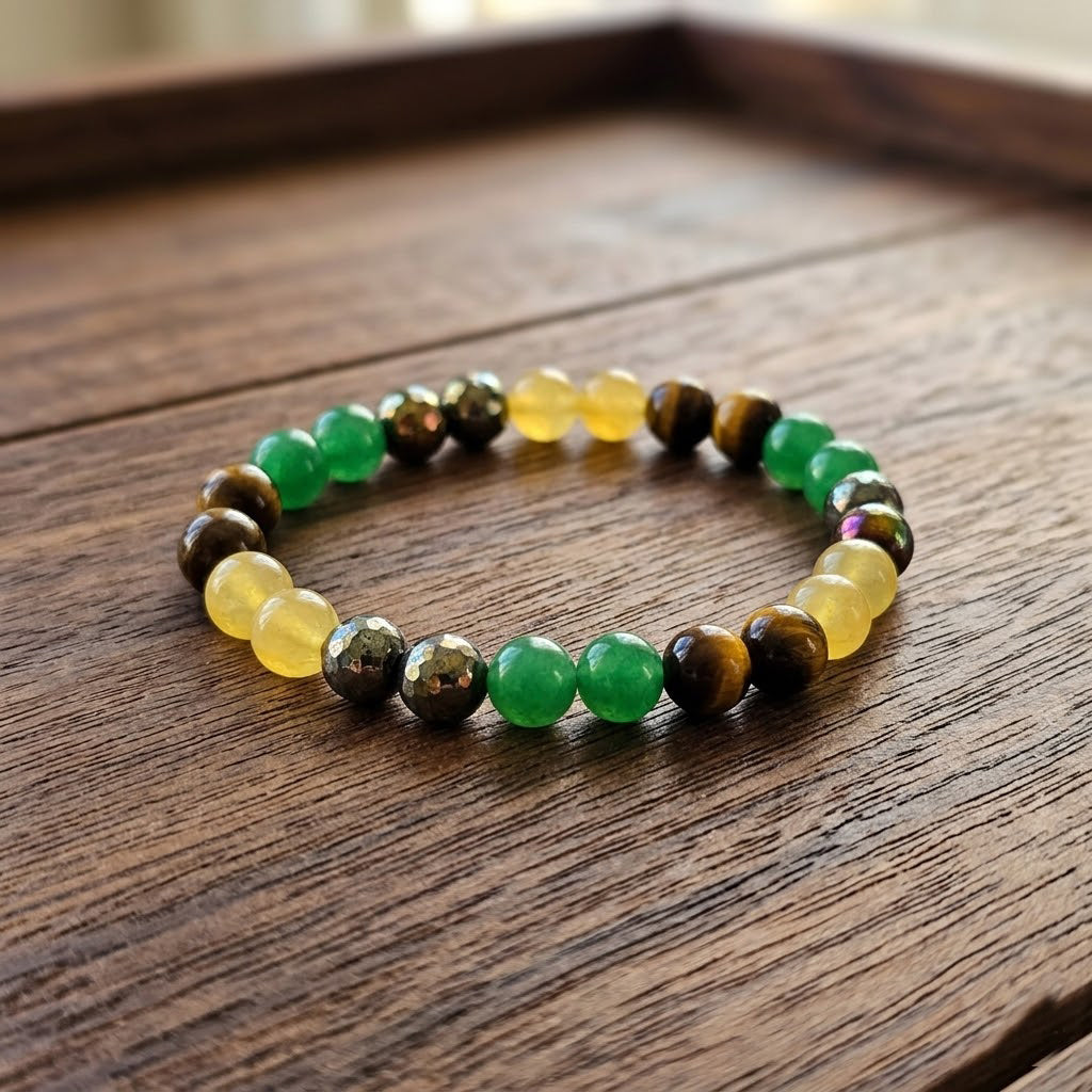 Natural Crystal Beaded Bracelet