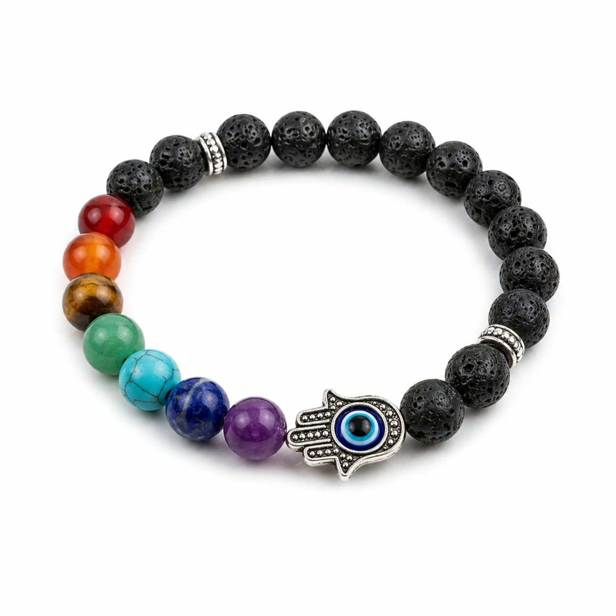 Natural 7 Chakra Protection Energy Bracelet