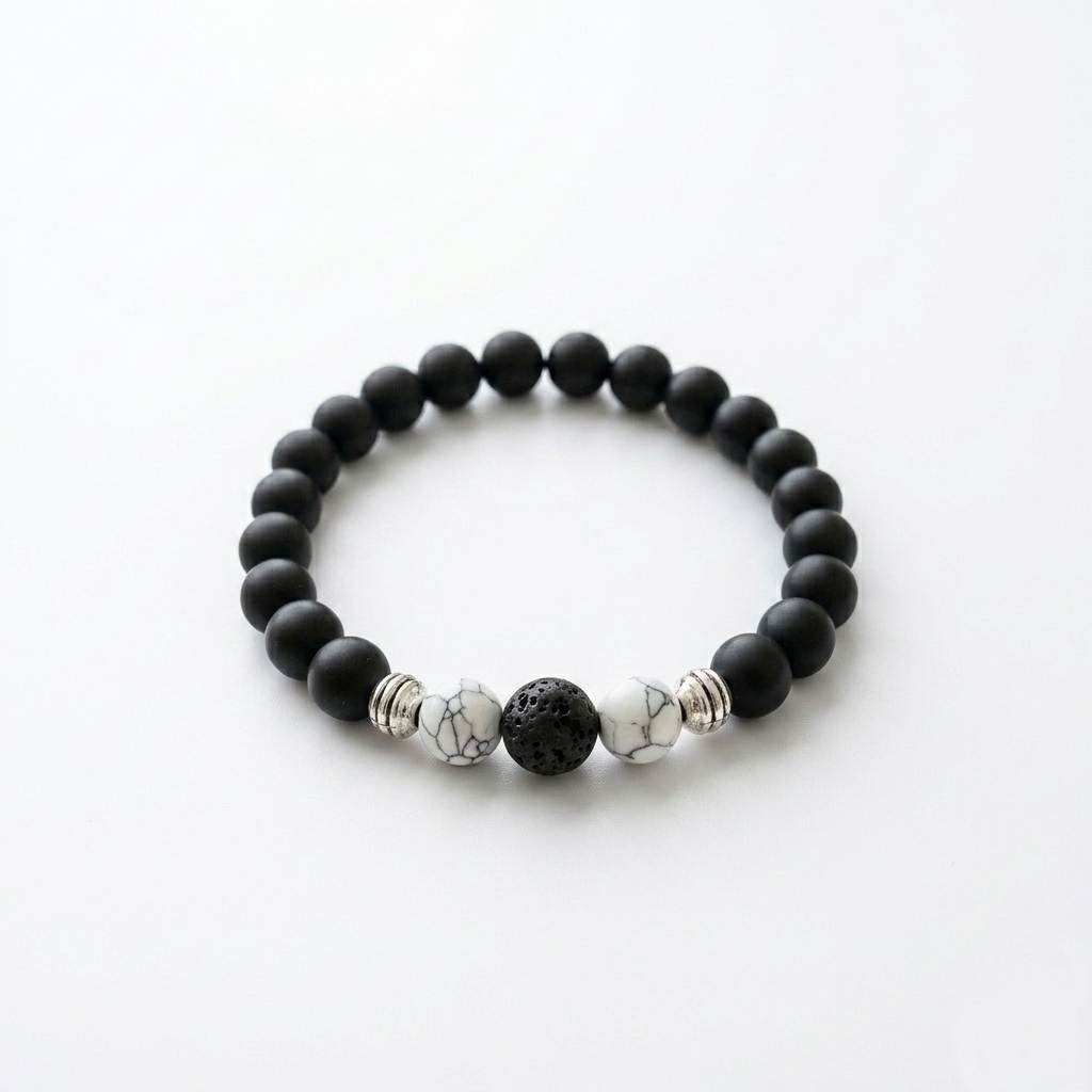 Black Lava Stone Protection Bracelet