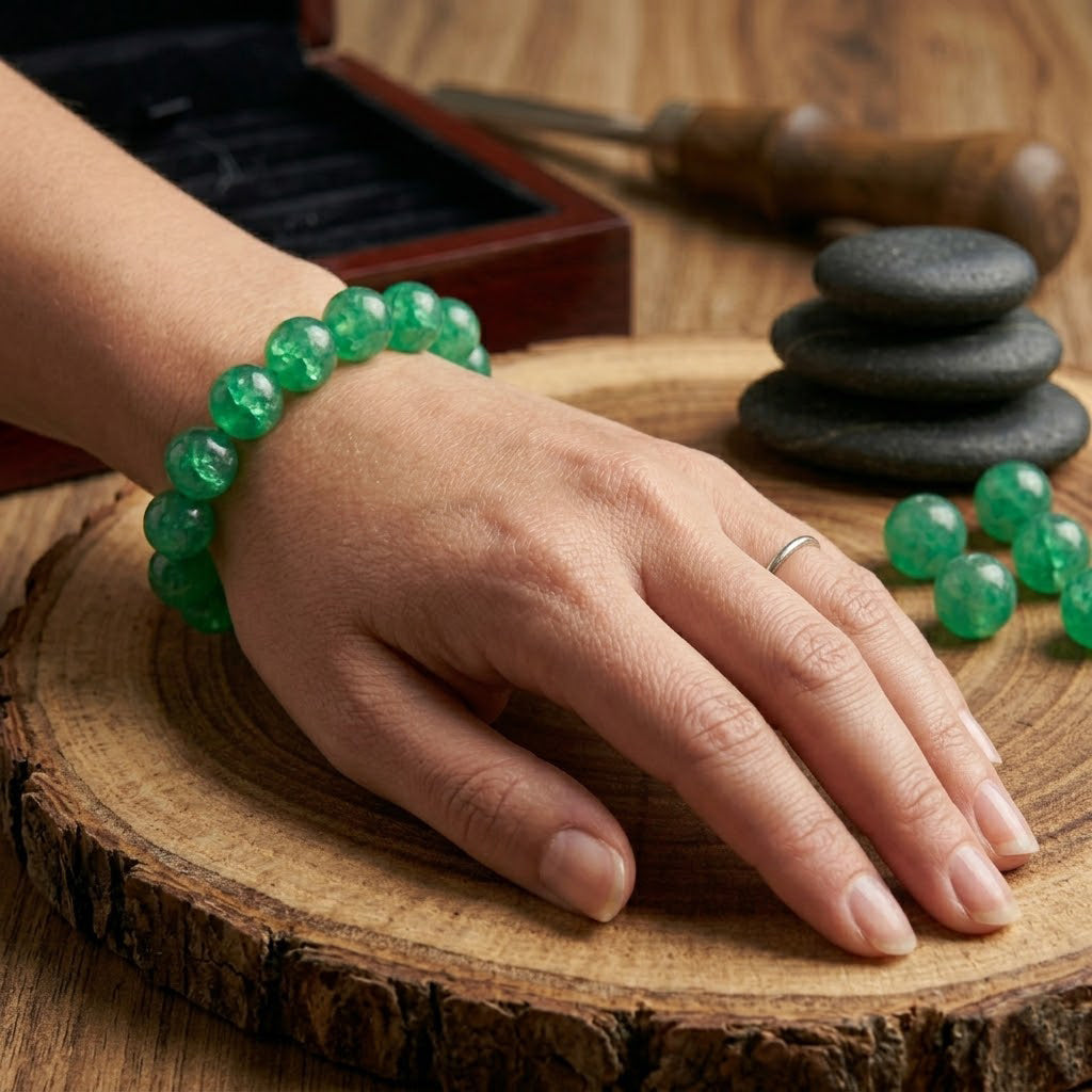 Natural Green Aventurine Beaded Bracelet