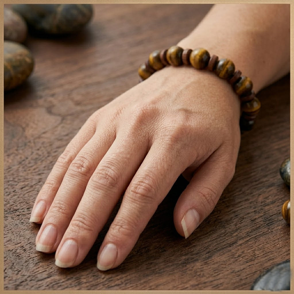 Natural Tiger Eye Beaded Bracelet