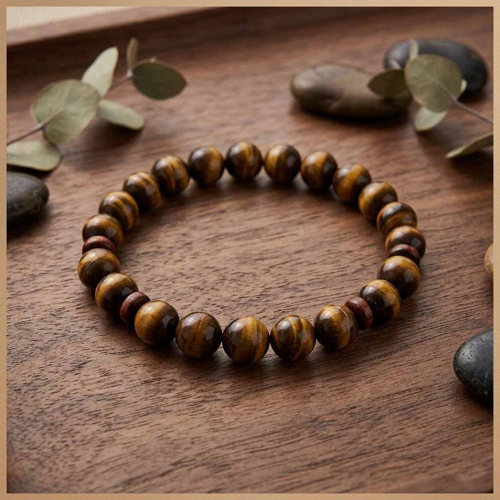 Natural Tiger Eye Beaded Bracelet