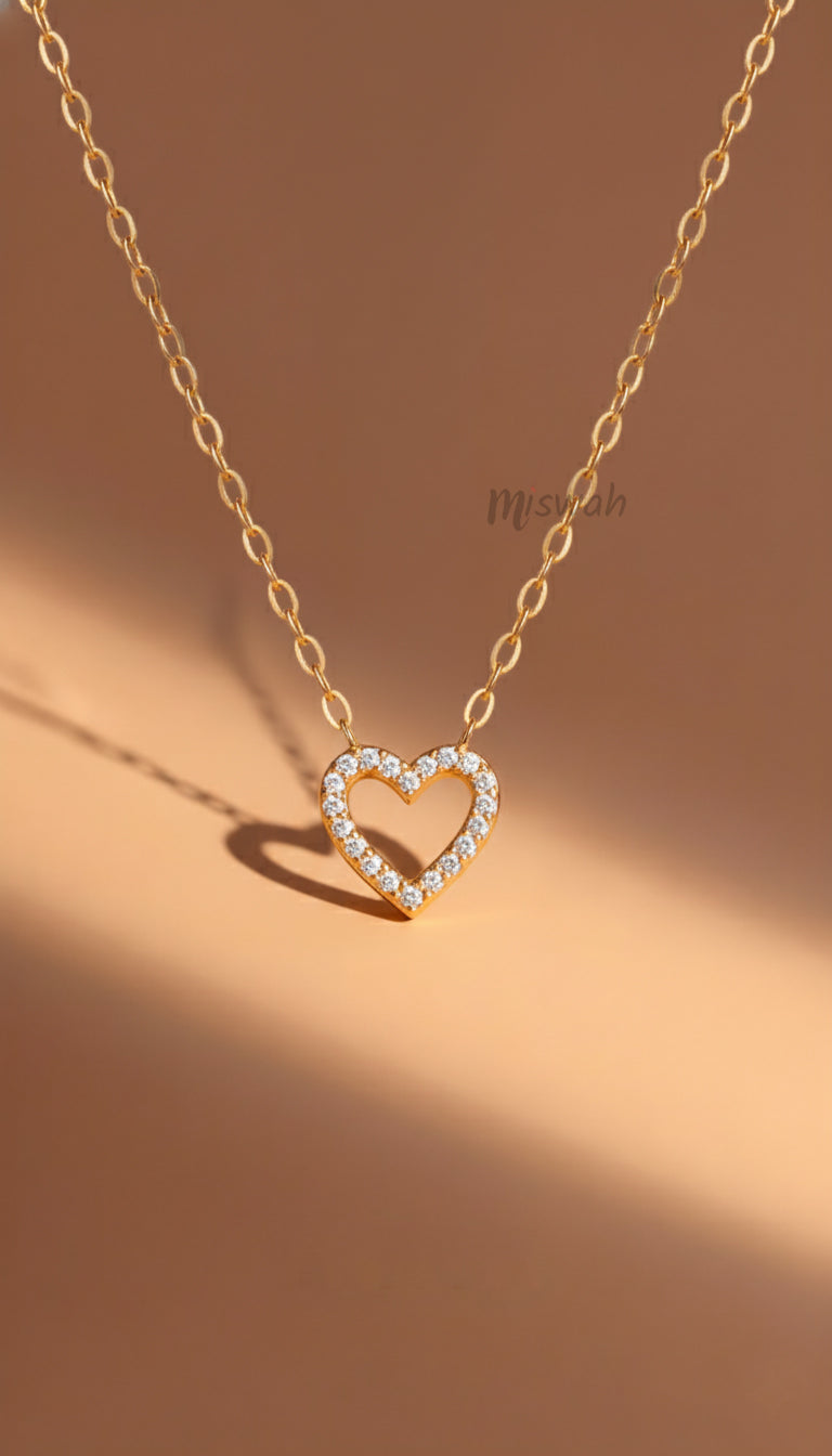 Heart Layered Necklace Set