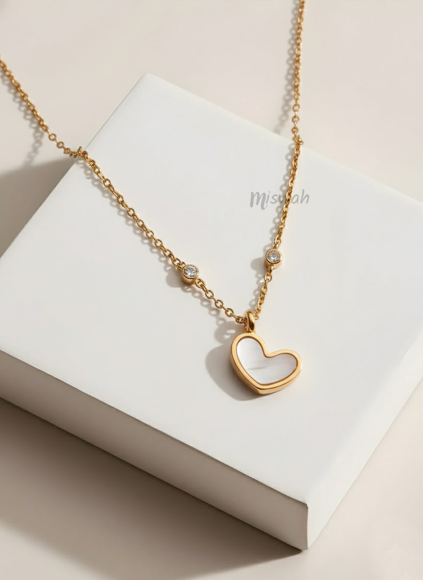Pearl Heart Necklace