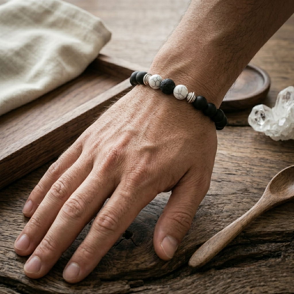 Black Lava Stone Protection Bracelet