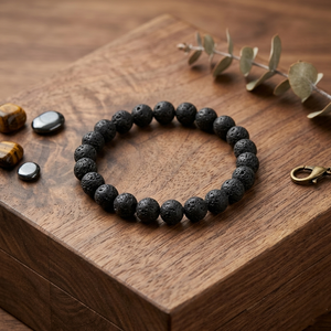 Black Lava Stone Bracelet