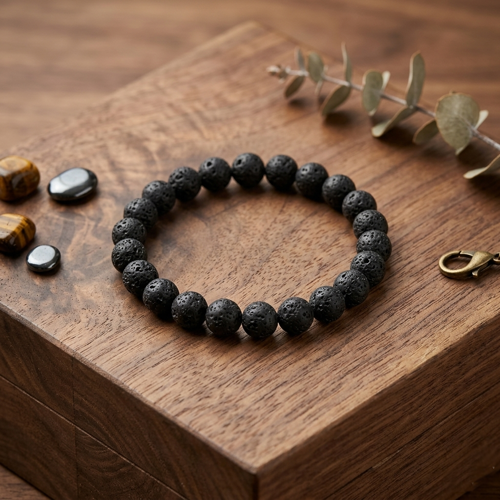Black Lava Stone Bracelet