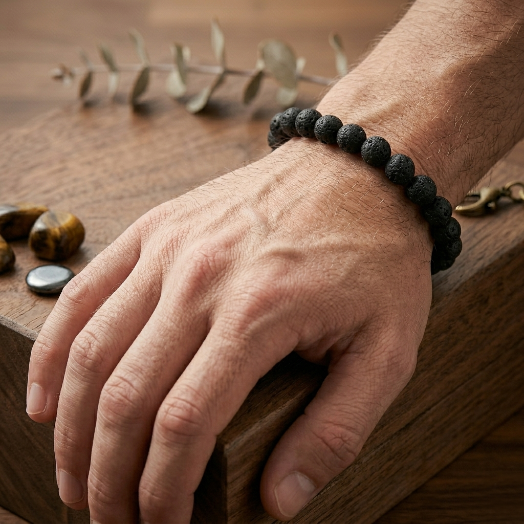 Black Lava Stone Bracelet
