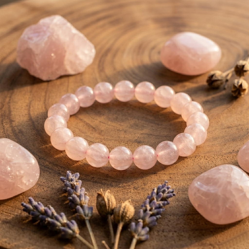 Rose Quartz Crystal Bracelet