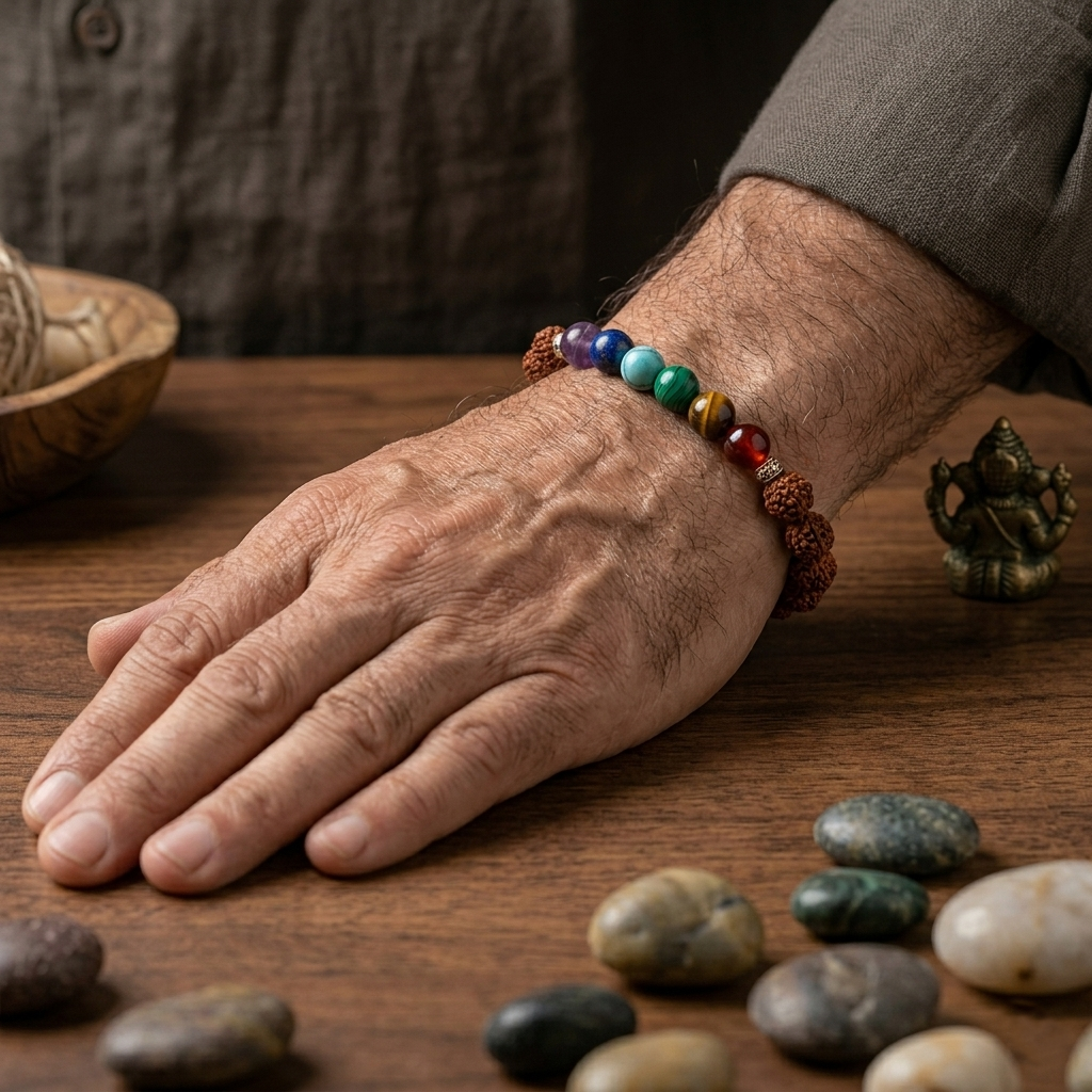 7 Chakra Rudraksha Bracelet