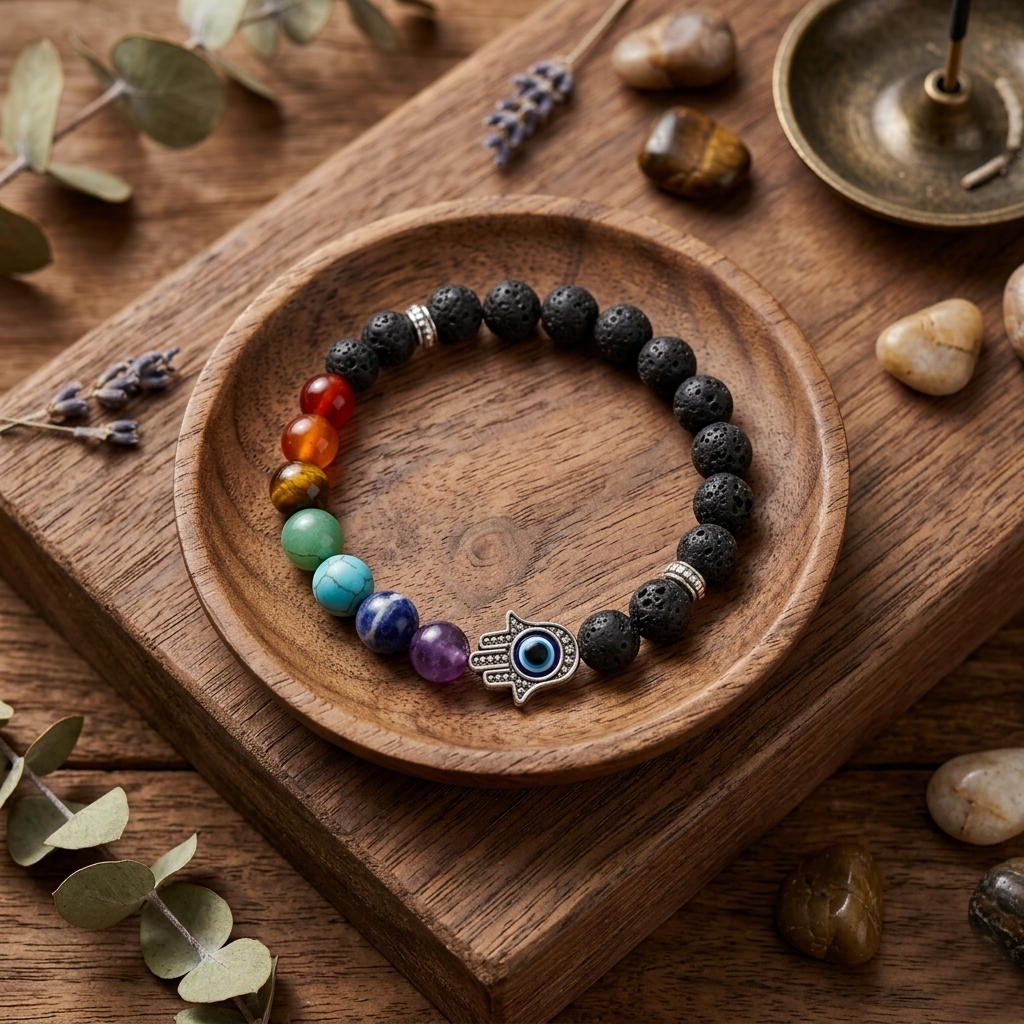 Natural 7 Chakra Protection Energy Bracelet
