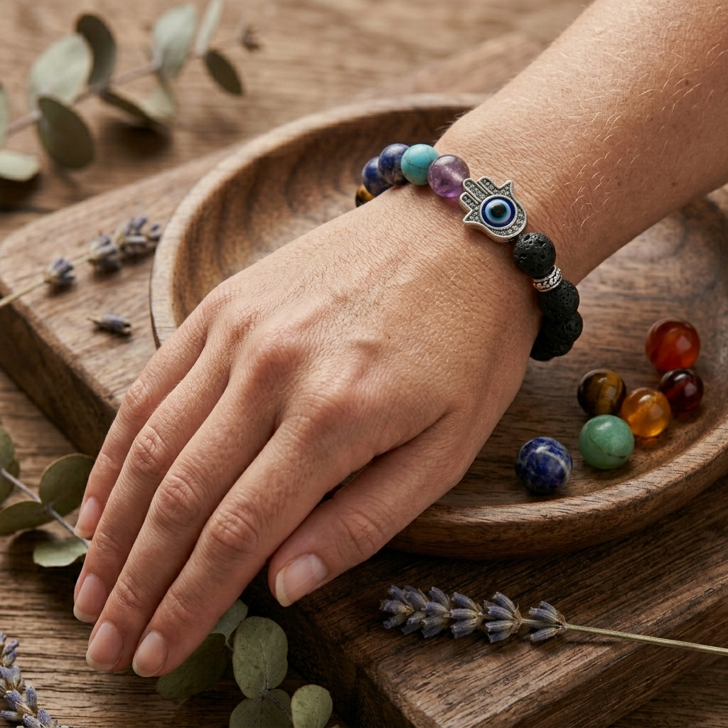 Natural 7 Chakra Protection Energy Bracelet