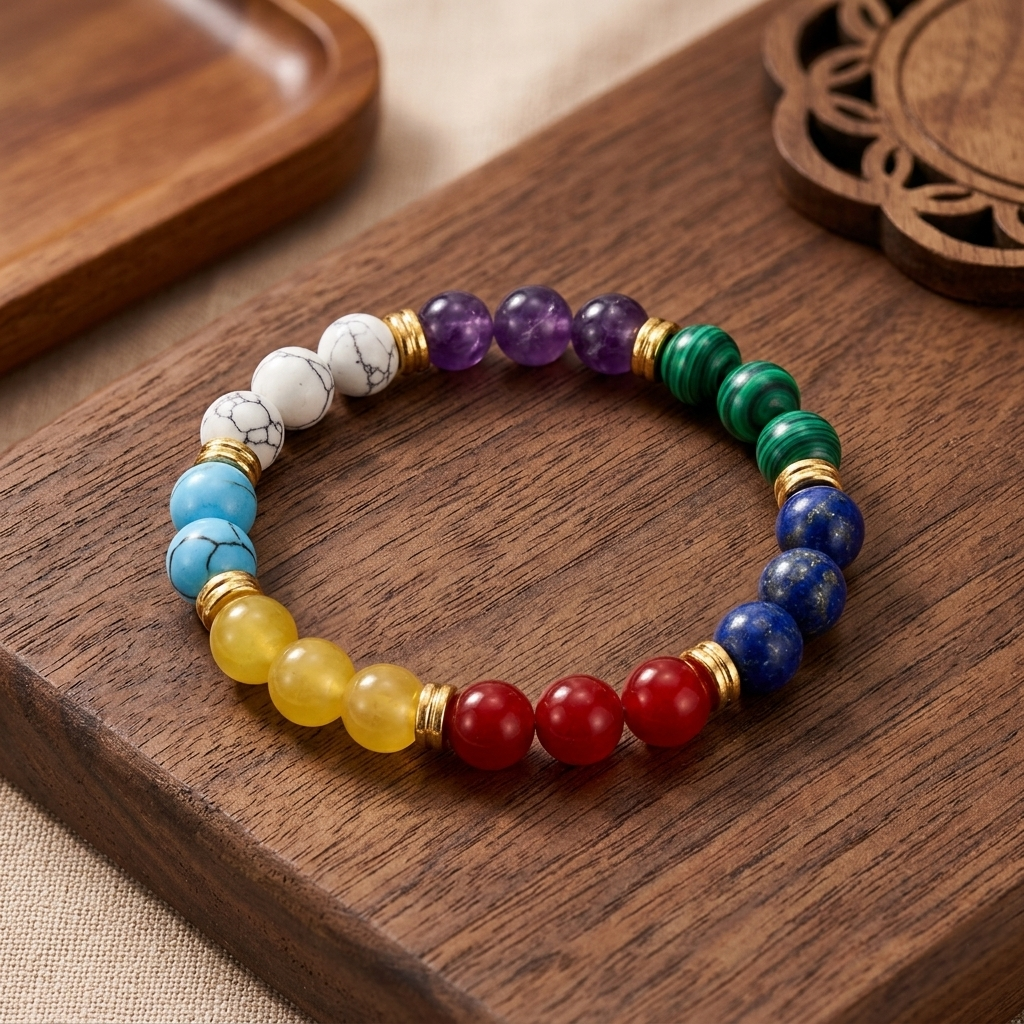 Colorful Chakra Stone Bracelet