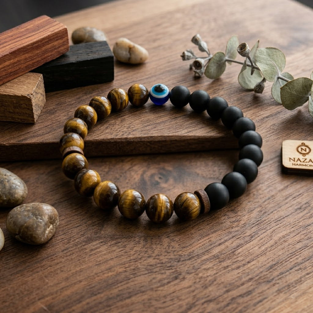 Tiger Eye Evil Eye Bracelet