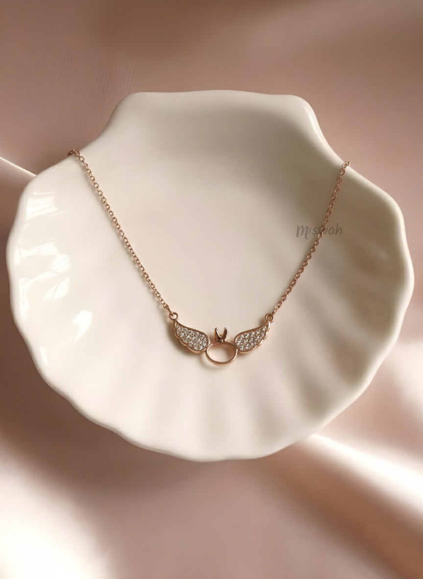 Angel Wing Halo Necklace