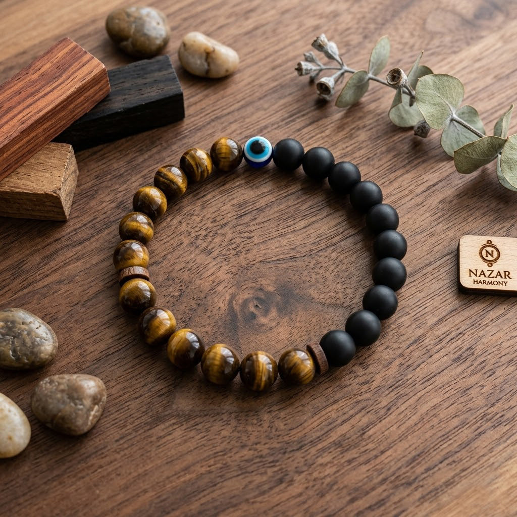 Tiger Eye Evil Eye Bracelet