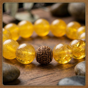 Yellow Crystal Bead Bracelet