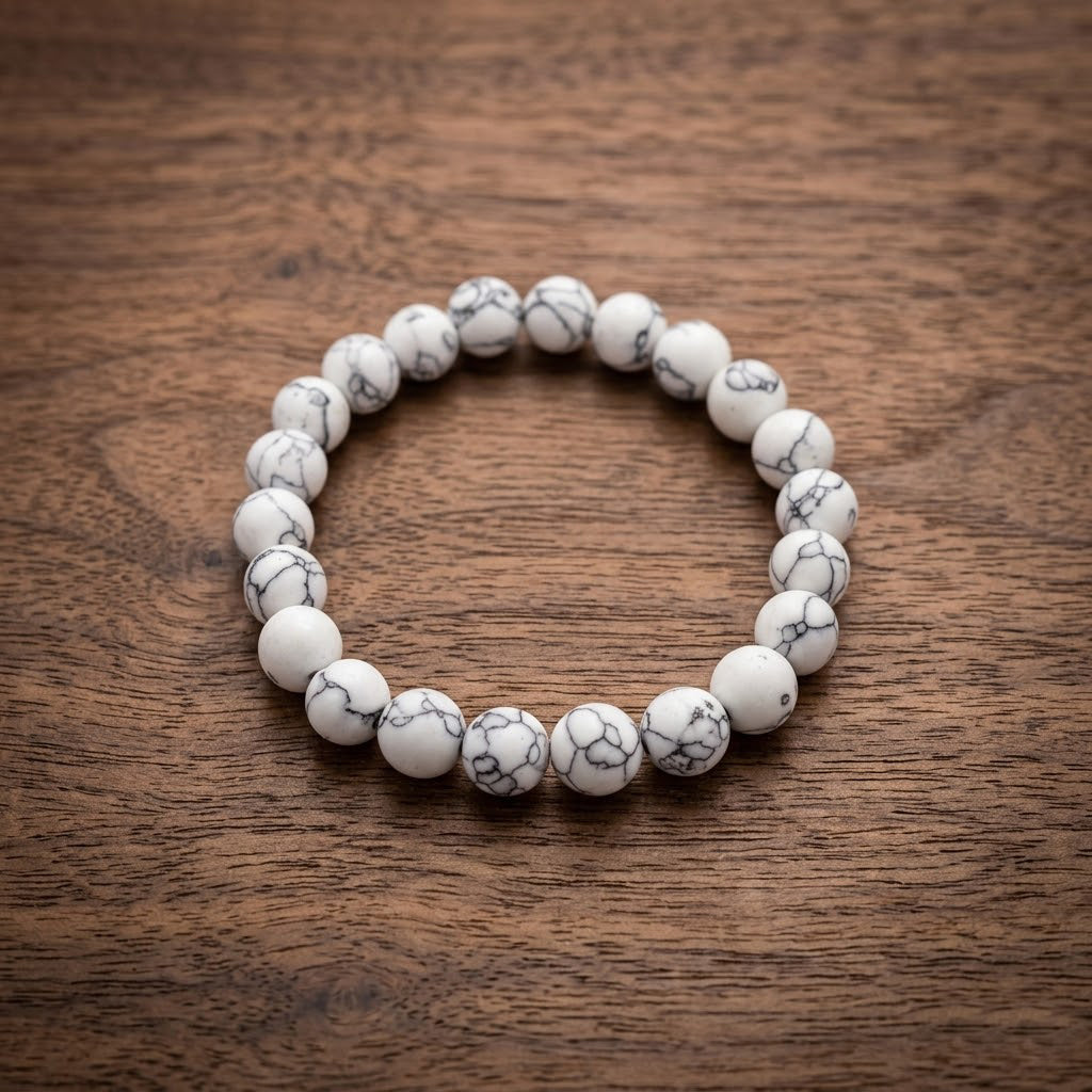 Natural Howlite Stone Bracelet