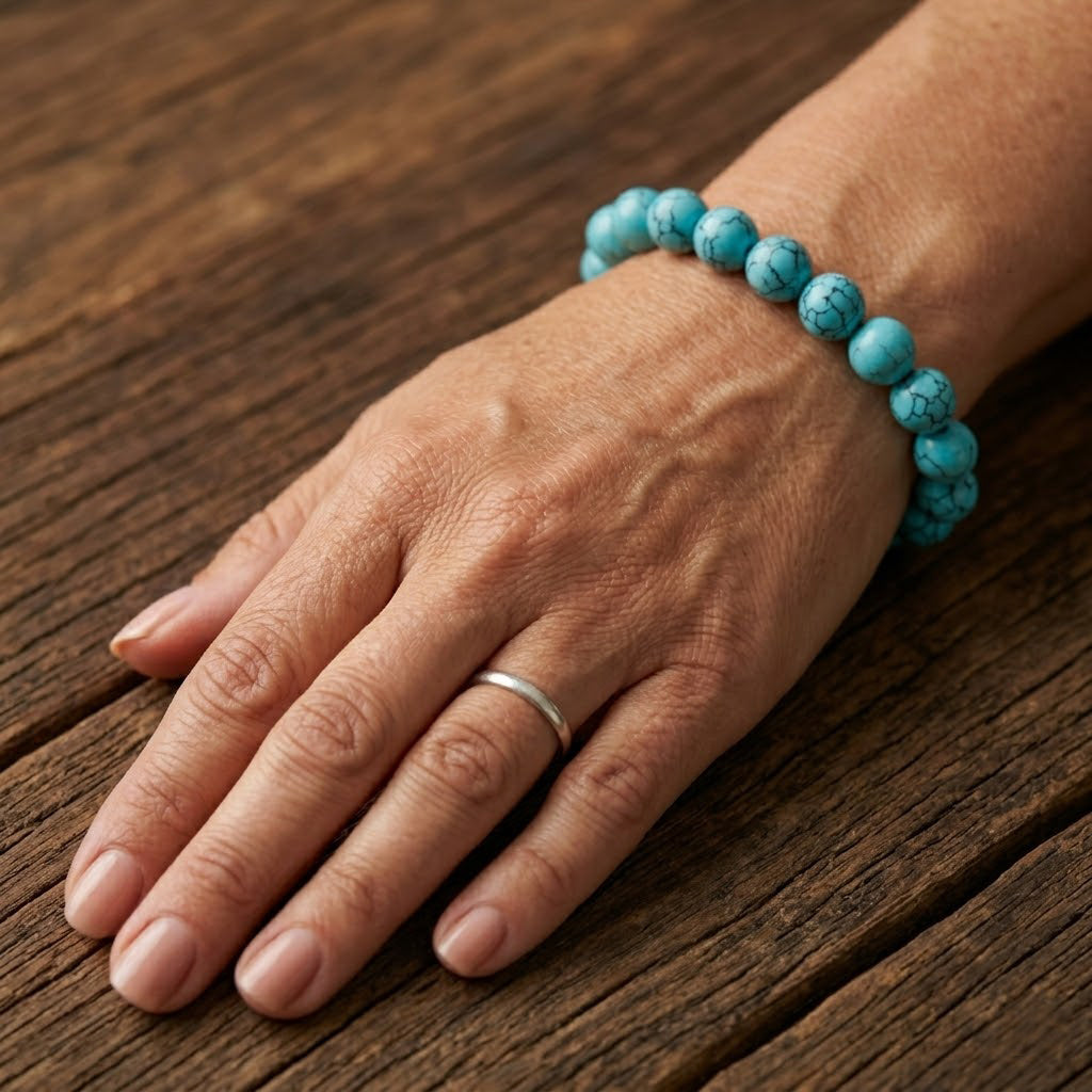 Turquoise Stone Beaded Bracelet