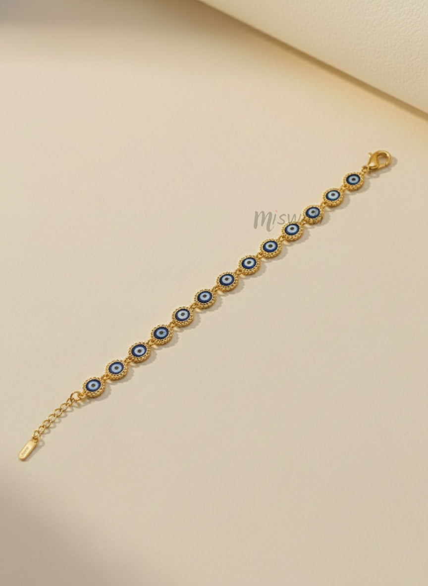 Lucky Blue Evil Eye Charm Bracelet