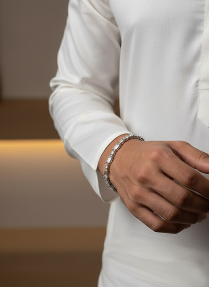 The Lumina Mixed-Cut Line Bracelet