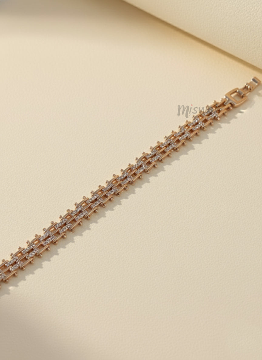 Elegant Dual-Row Sparkle Bracelet