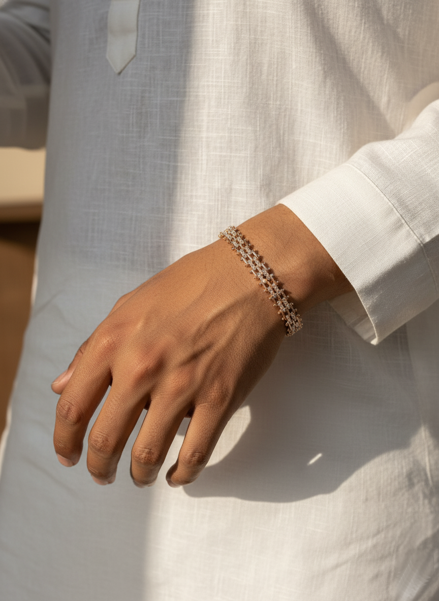 Elegant Dual-Row Sparkle Bracelet