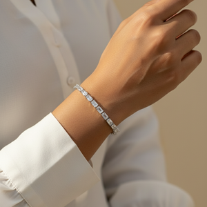 Dazzling Emerald Cut Tennis Bracelet