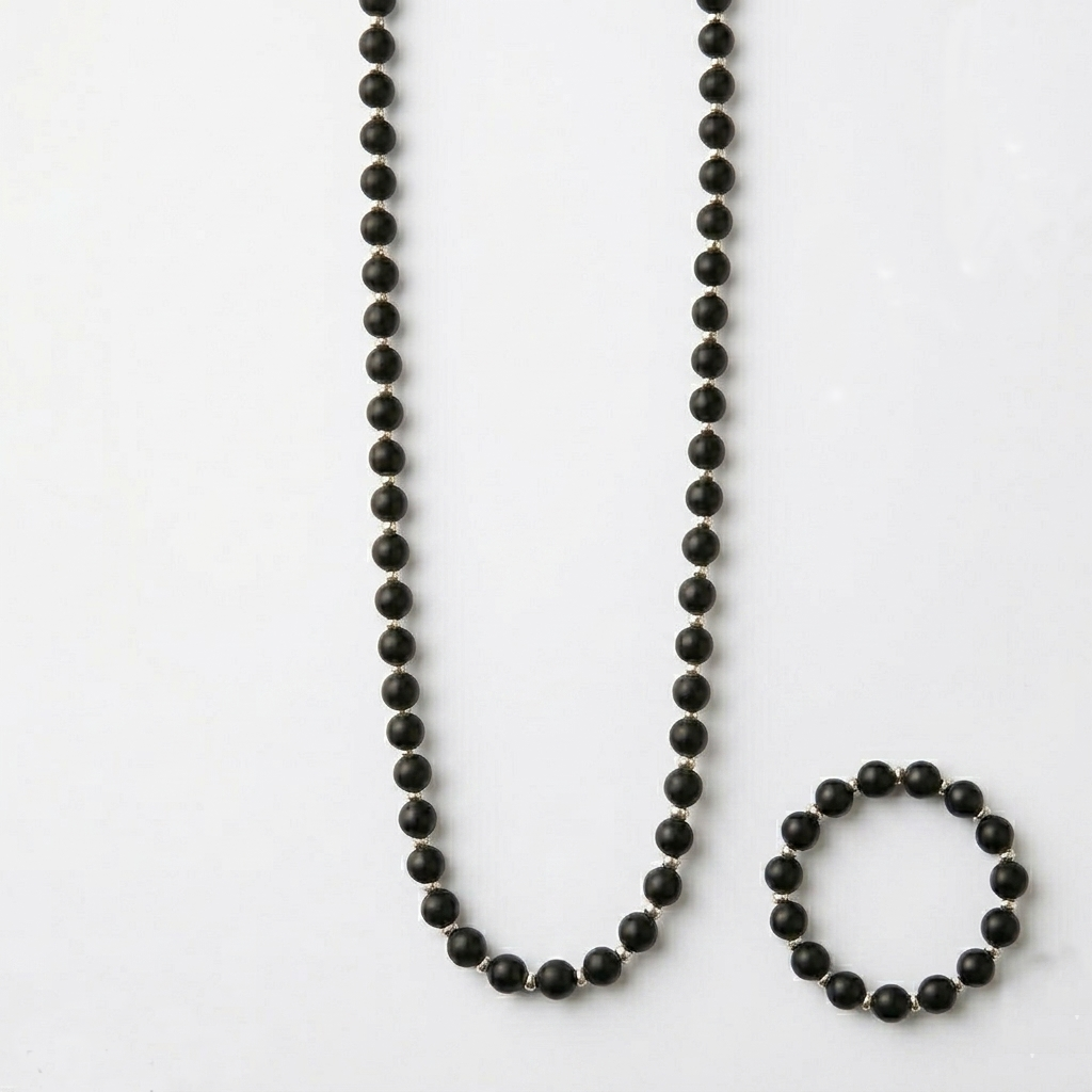 Karungali Mala & Bracelet Combo