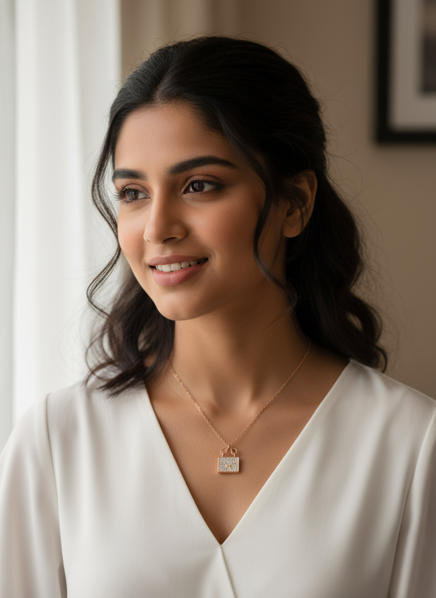 Glam Bag Pendant Necklace