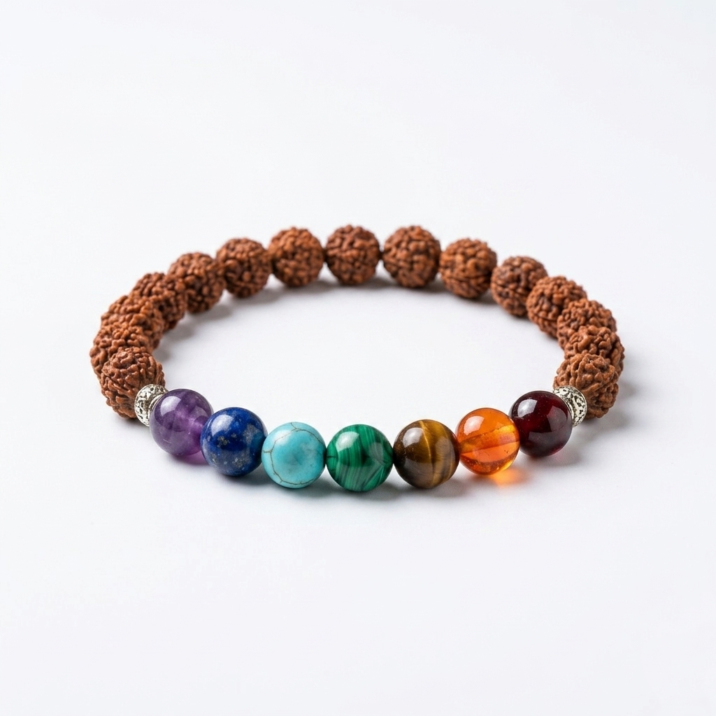7 Chakra Rudraksha Bracelet