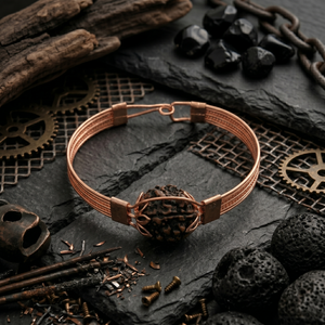 Copper Kada with Rudraksha