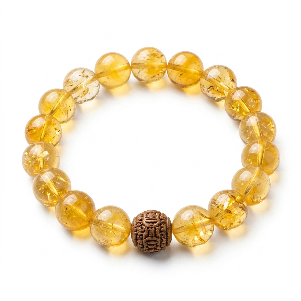 Yellow Crystal Bead Bracelet