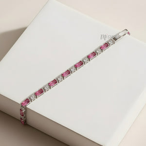 Pink Radiance Tennis Bracelet
