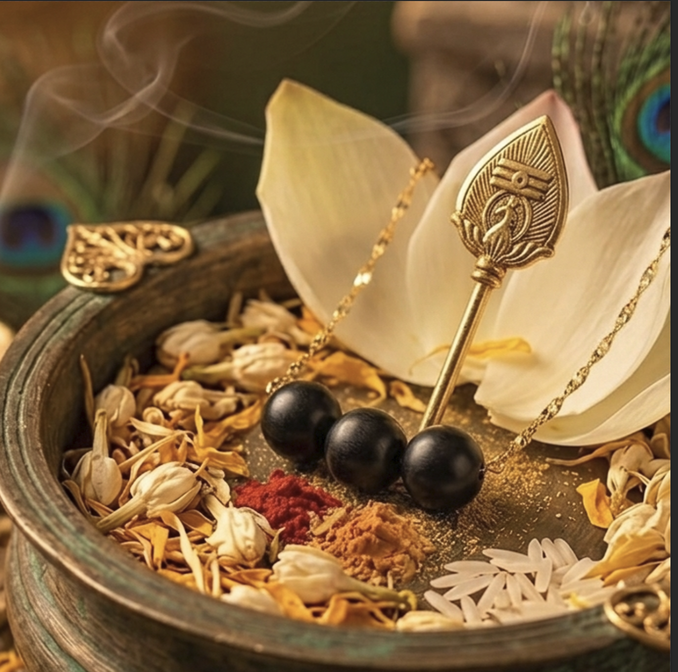 KARUNGALI 3 BEADS- DEVOTIONAL,SPRITUAL,POSSITIVE