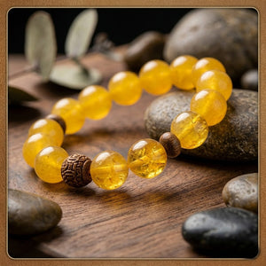 Yellow Crystal Bead Bracelet