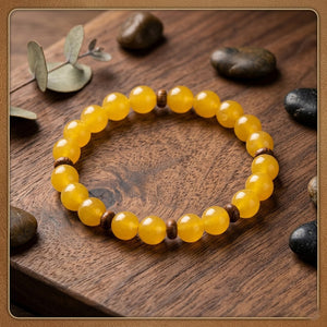 Yellow Crystal Bead Bracelet