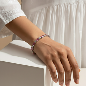 Pink Radiance Tennis Bracelet