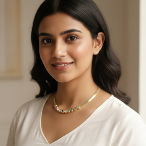 A Nine-Gem Necklace for Her Beauty.