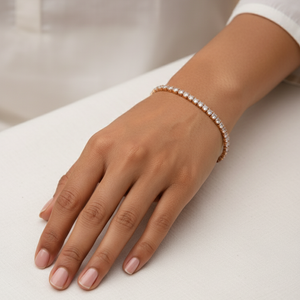 Golden Glow Tennis Bracelet