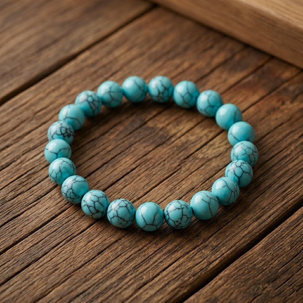 Turquoise Stone Beaded Bracelet