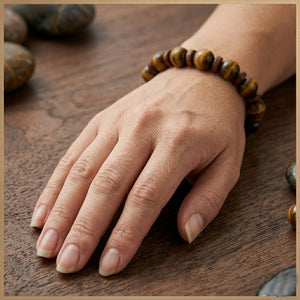 Natural Tiger Eye Beaded Bracelet