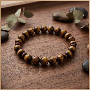 Natural Tiger Eye Beaded Bracelet