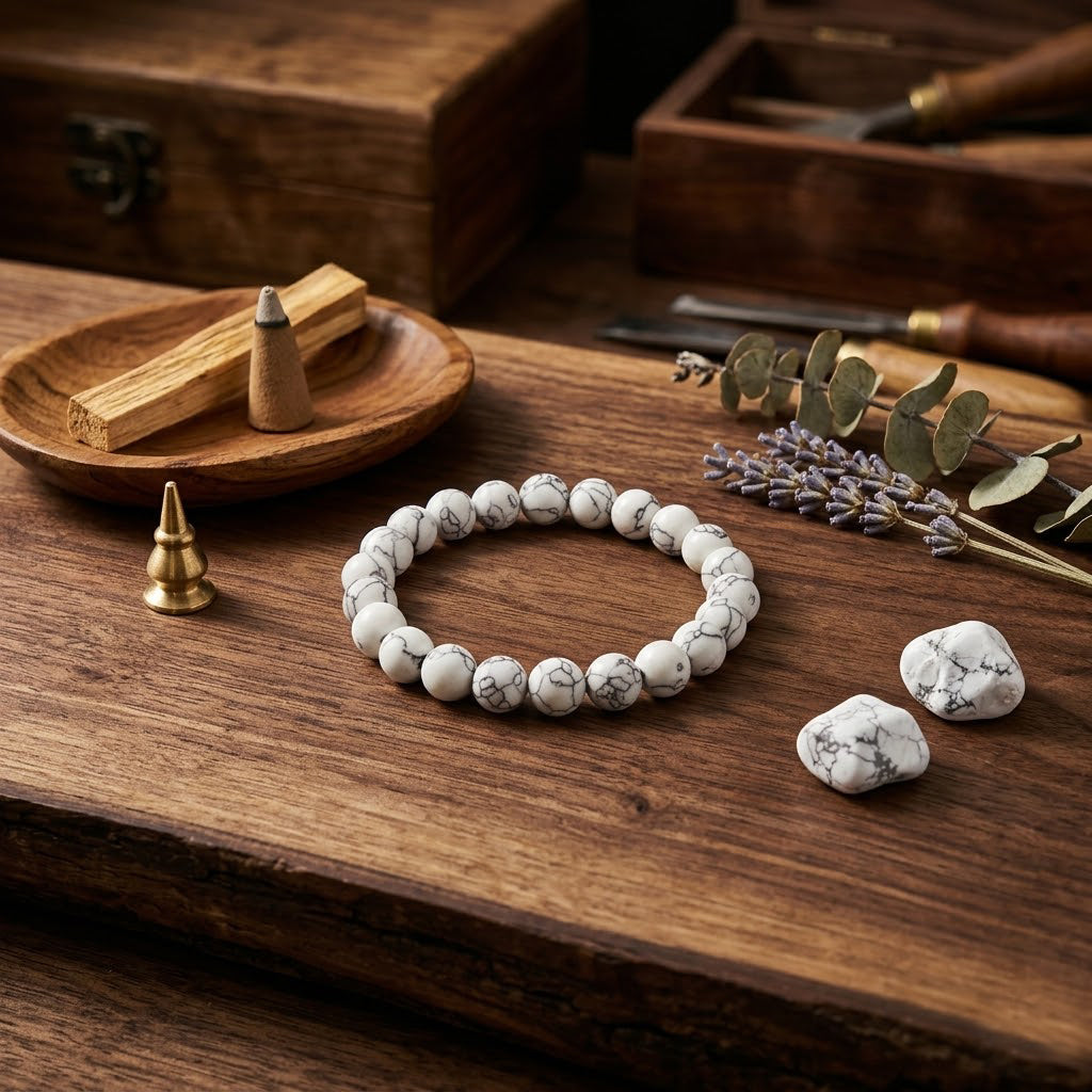 Natural Howlite Stone Bracelet